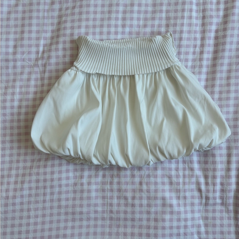Zara Cream Bubble Skirt